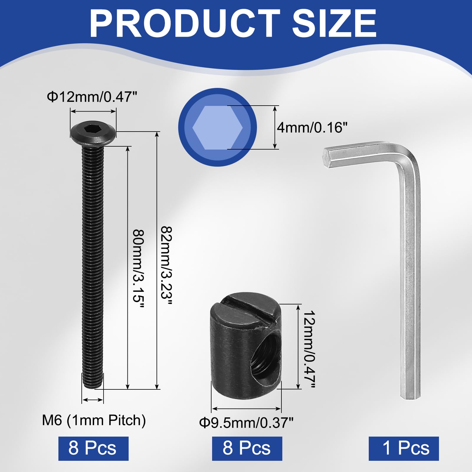 PATIKIL Furniture Bolt Nut Set - Image 2