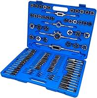 Jogo Kit Macho Tarracha Cossinete 110 Peças Rosca Interna Externa Maleta Vira Macho Porta Cossinete Profissional