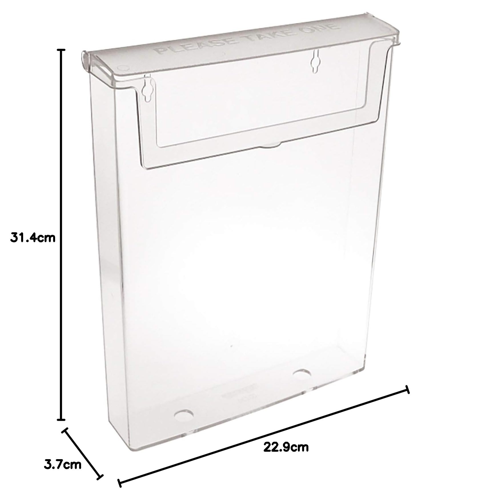 Portafolletos taymar DIN A4, caja para folletos con tapa, resistente a la intemperie (también apto para exteriores)
