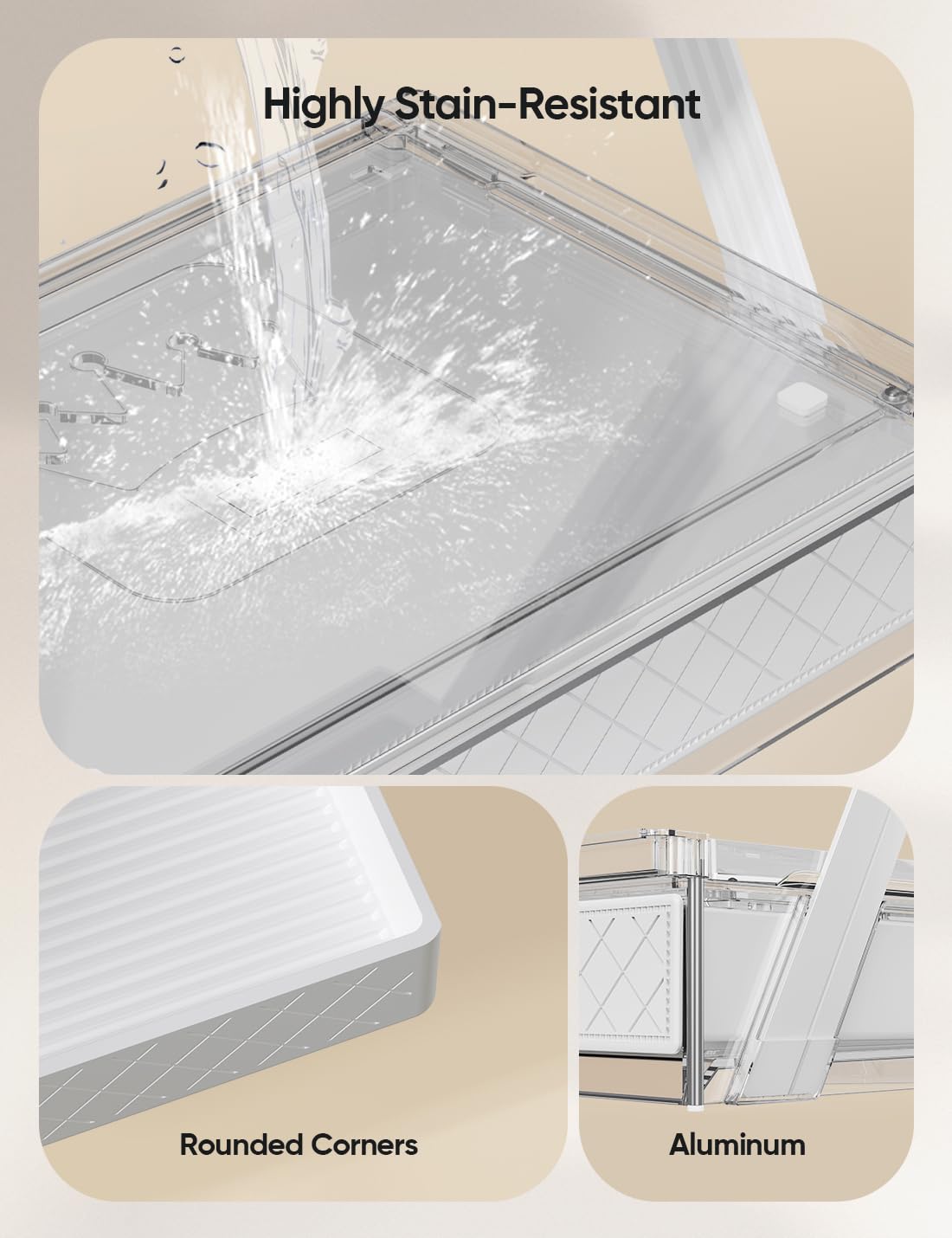 Neatora White 2-Tier Z-Shaped Bathroom Countertop Organizer