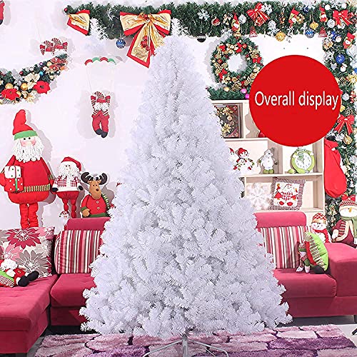 Árbol de Navidad artificial decorativo blanco con ramas tupidas WQHPLMD 2