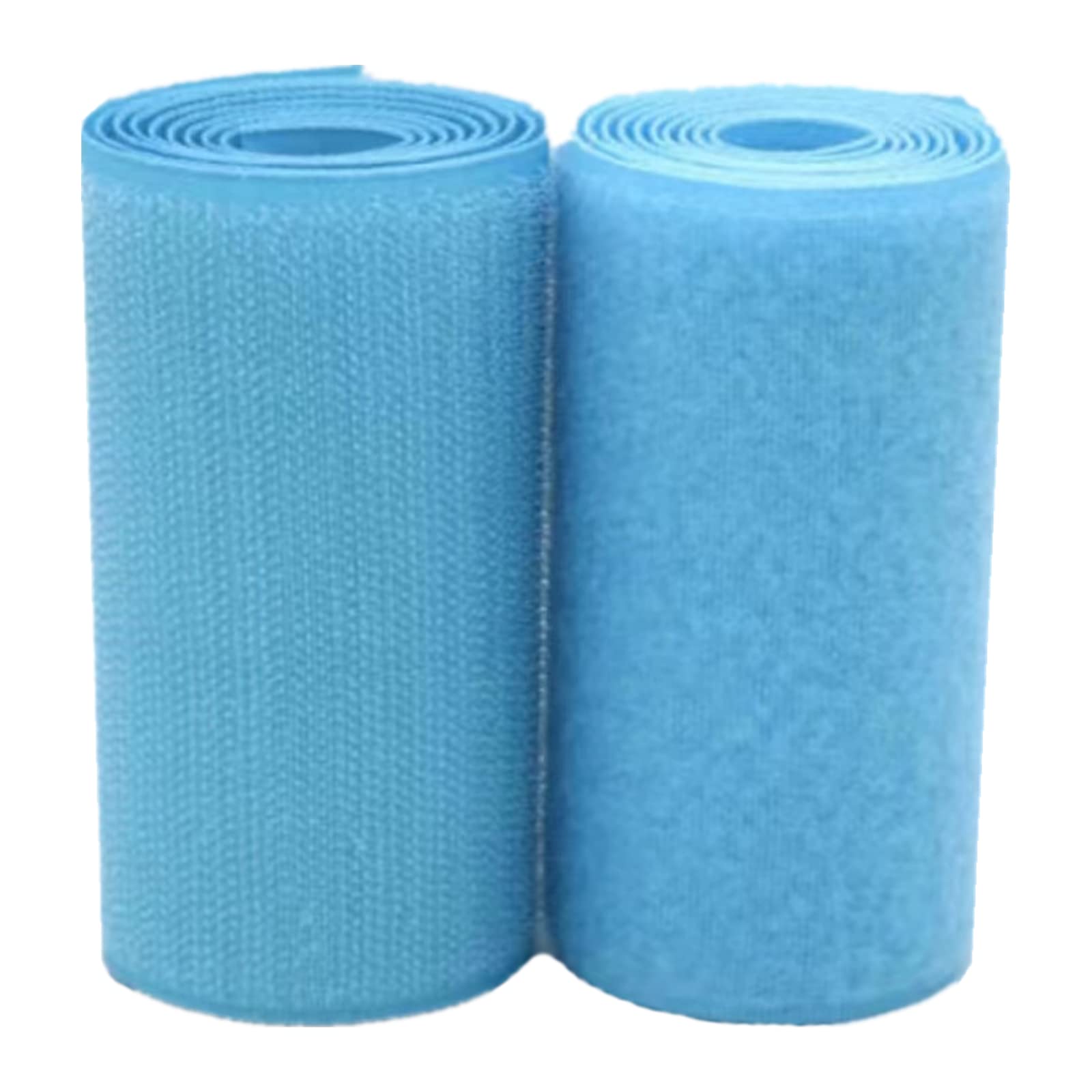 Fabric Sewing Hook and Loop Tape 100MM Wide Non-Adhesive Nylon Fabric Fastener Sew on Strips Fabric Tape Set(Blue,100MM x 5 Yard)