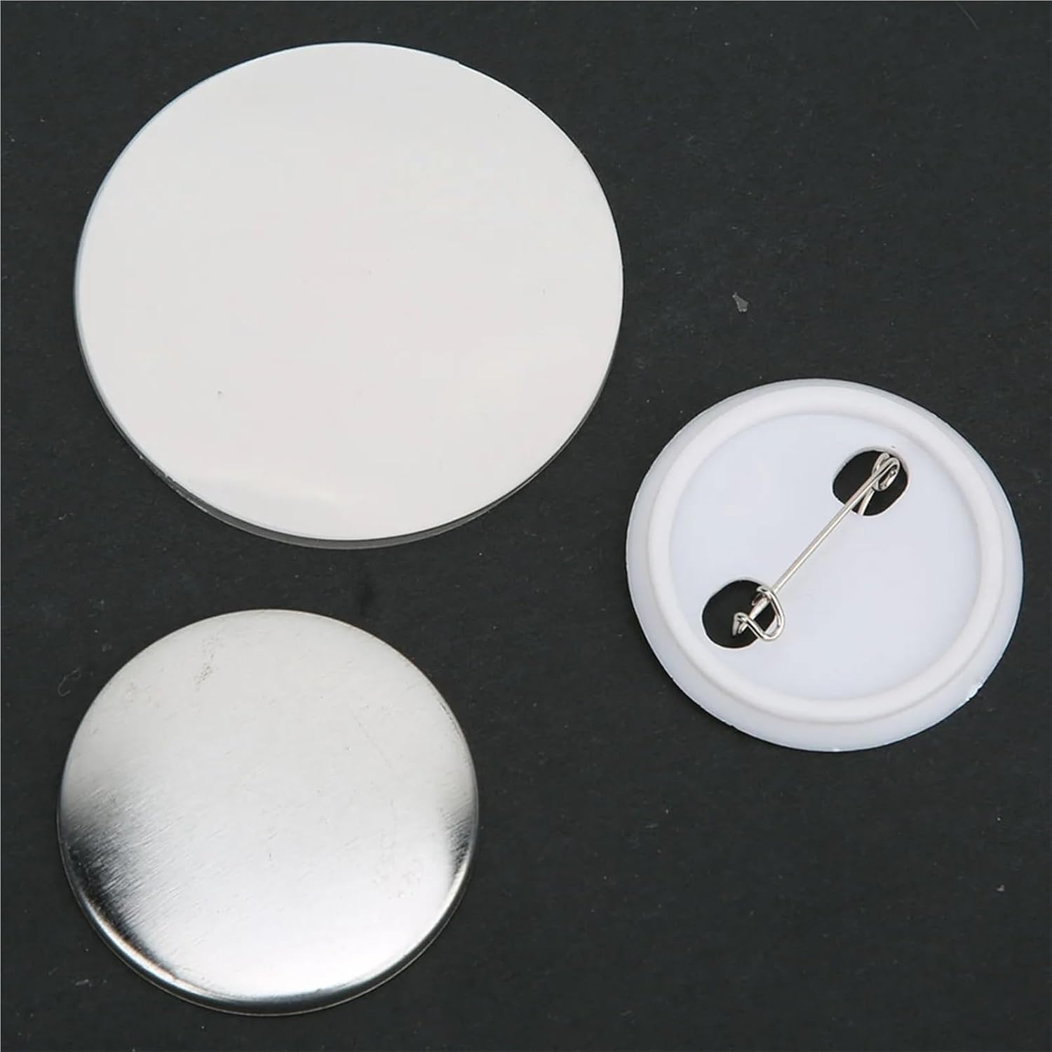 Blank Button Pins 100 Sets 37mm Badge Pin Button Parts Making Supplies DIY Crafts Materials