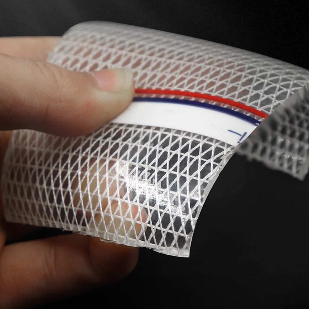 gomma flessibile Tubo flessibile rinforzato con fibra di PVC Tubo di cloruro di polivinile Tubi idraulici trasparenti a rete intrecciata Tubi dell'acqua da 1 metro elastico di drenaggio (Color : ID 3