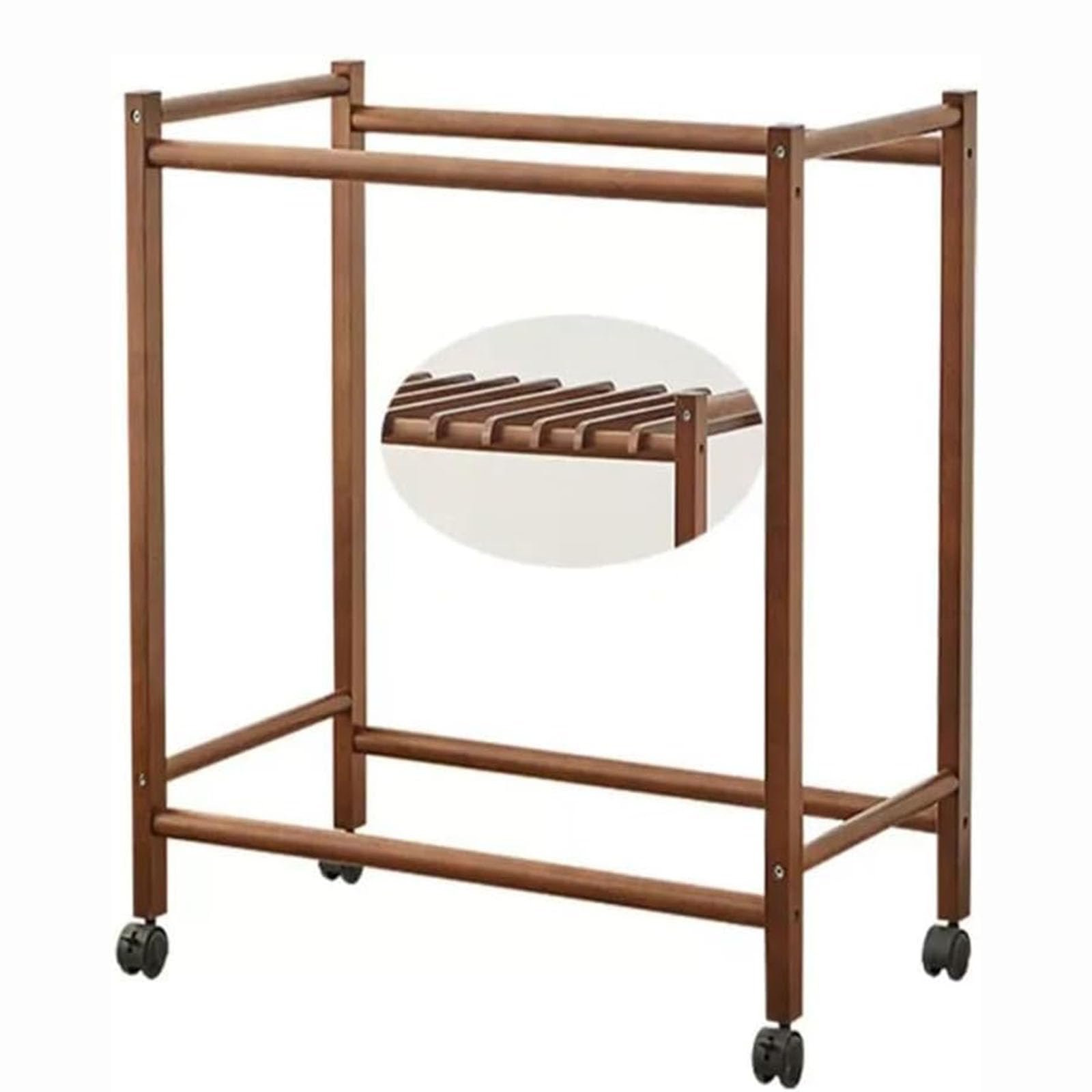 Rangement placard : portant à pantalons coulissant en bois à 8 cintres