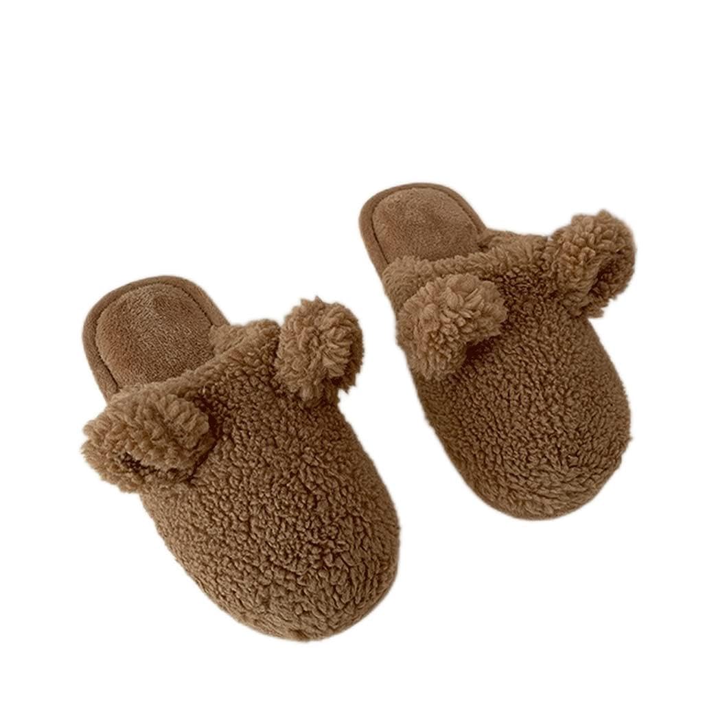 Winter Women House Slippers Female Beautiful Soft Short Plush Flock Home Cotton Shoe Lady Comfortable Indoor Flats Shoes