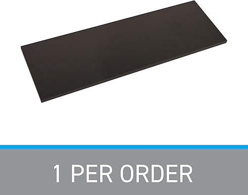 Miniatura 5 de SSWBasics Tablero de estante de melamina negra laminada, 36 pulgadas de largo x 12 pulgadas de ancho, estantes de repuesto duraderos y elegantes,