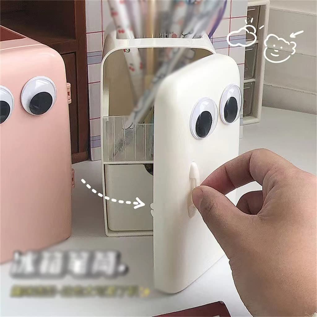 Portalápices para refrigerador Ins Student Cute Recipiente de Almacenamiento de Escritorio de Gran Capacidad papelería Multifuncional, portalápices (Argento como se Muestra)