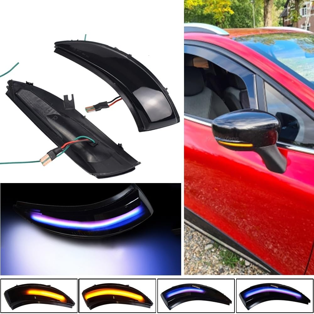 2 Pezzi Indicatori Di Direzione LED Dinamici Sequenziali Per Specchietto Retrovisore – Compatibili Con Renault Clio IV (2012-2016) E Captur (2013-2016) - 5