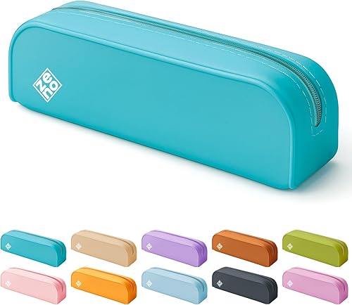 Miniatura 12 de Estuche de silicona para lápices ZENO – Bonito estuche para lápices estético para mujeres y adolescentes – Linda bolsa de maquillaje, bolsa de