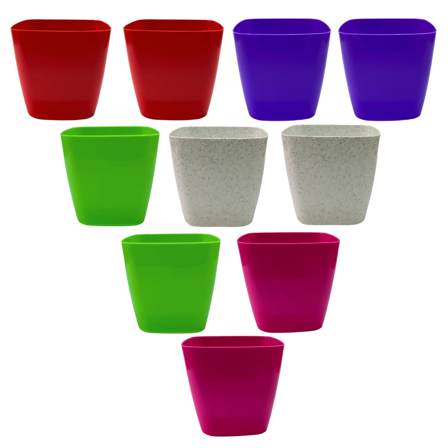 Indian Gardens - Olive (Large) Plastic Pots for Home Garden | Gardens and Home Planters | Plastic Plant Pot for Terrace Garden (All Colour, Set of 10) (B0C46GHZ44) Amazon Price History, Amazon Price Tracker