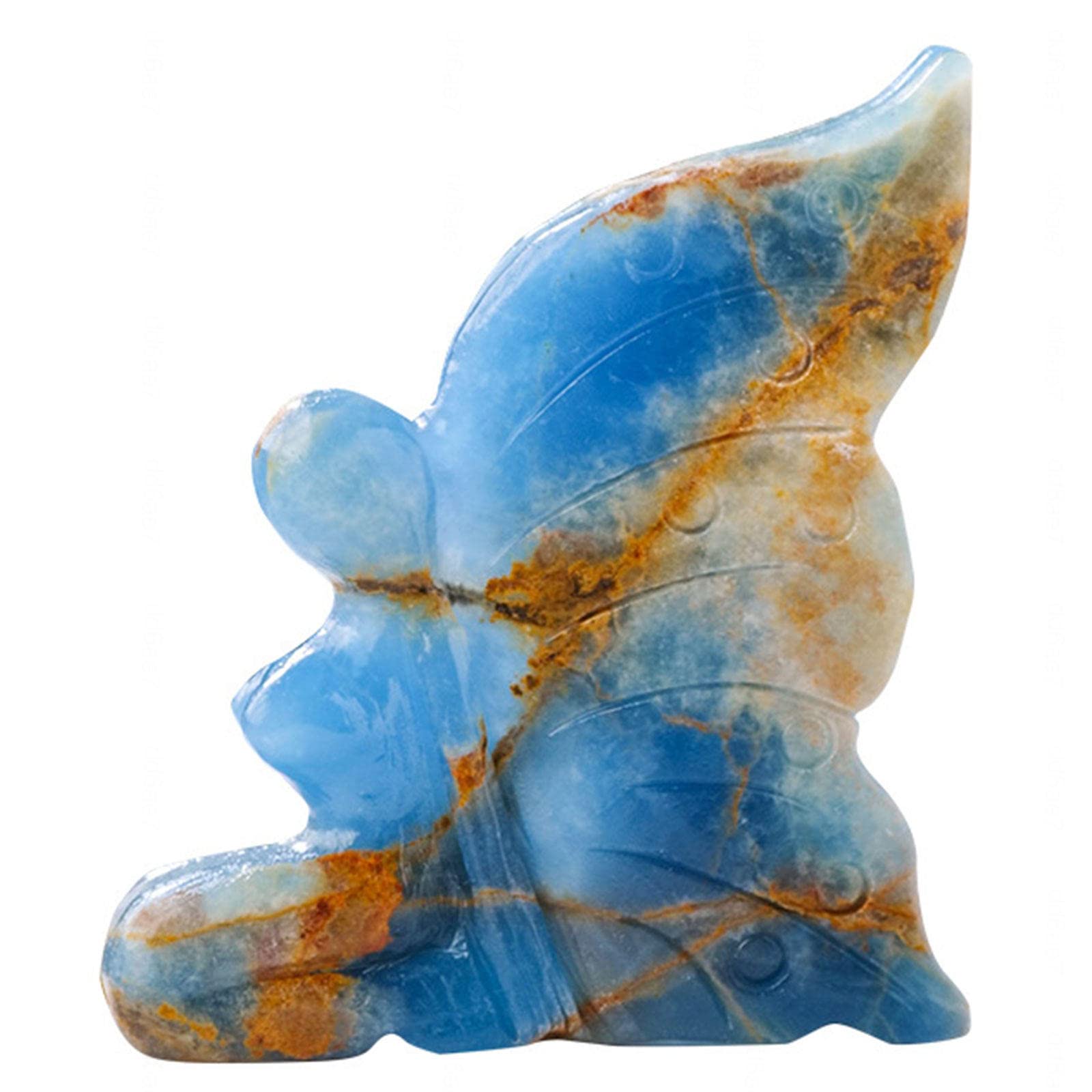 Amazon.co.jp: 自然治癒結晶 ブルーアゲートバタフライメスモデル