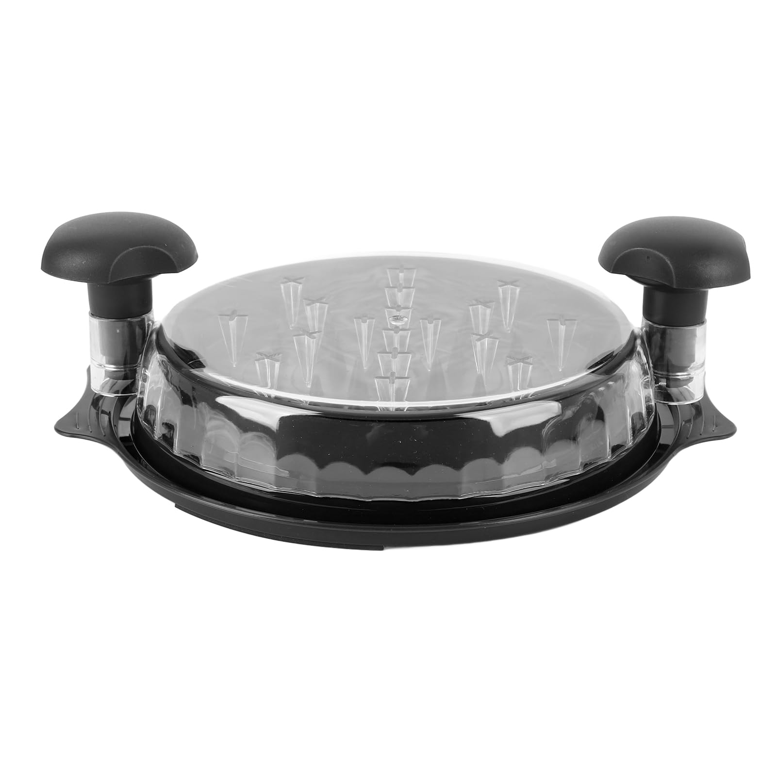 Chicken Shredder Tool Twist Visible Meat Shredder Machine Strong Anti Slip Strip Ergonomic Handle Transparent Lid for Kitchen BBQ Enthusiasts (Black)