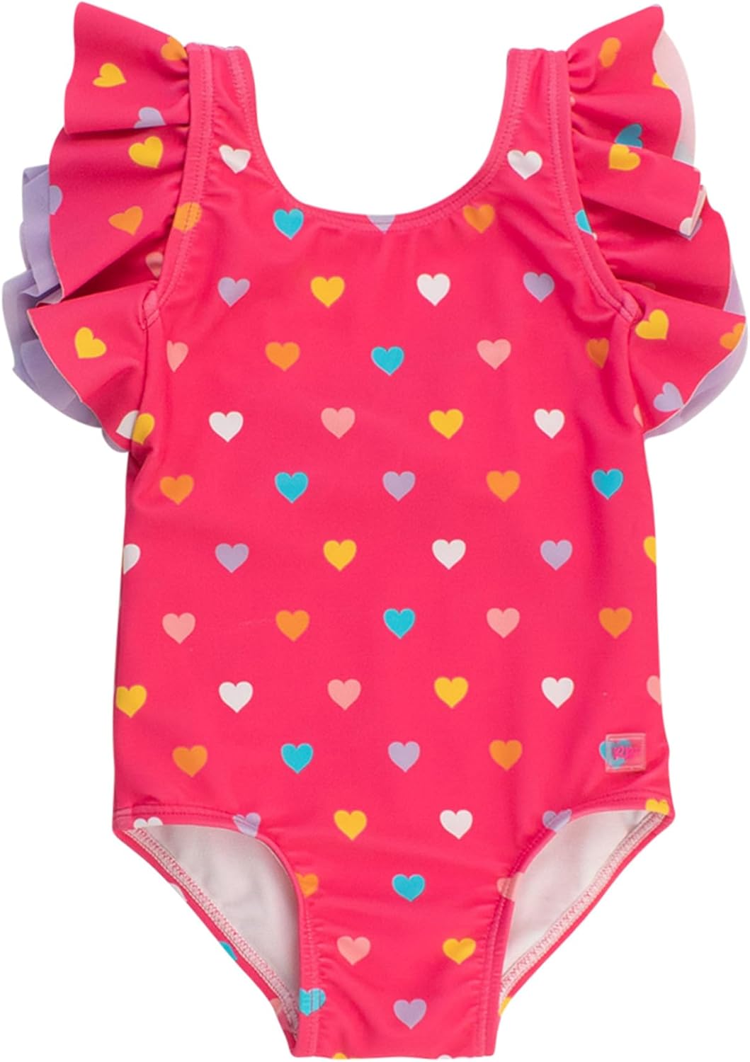 RuffleButts Baby/Toddler Girls UPF50+ Sun Protected Butterfly One Piece Swimsuit