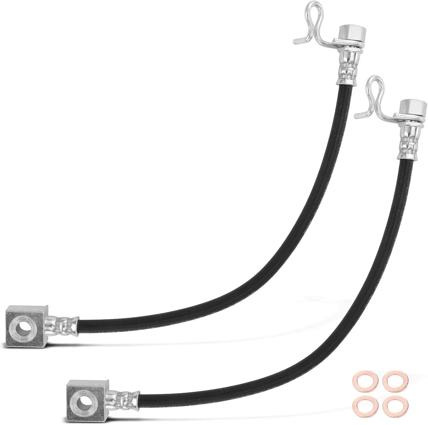 A-Premium Rear Outer Side Brake Hydraulic Hose Compatible with Ford Models - F-150 F150 2010 2011 - Pack of 2