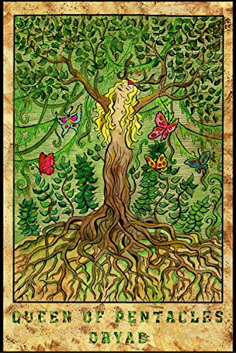 Beauty Tree Of Life Tapestry ,Queen Of Pentacles Dryad Tapestry Psychedelic Tree Wall Hanging ,Bedroom Porch Home Decorations 40X60 Inches Gtqquh671 #TOP5