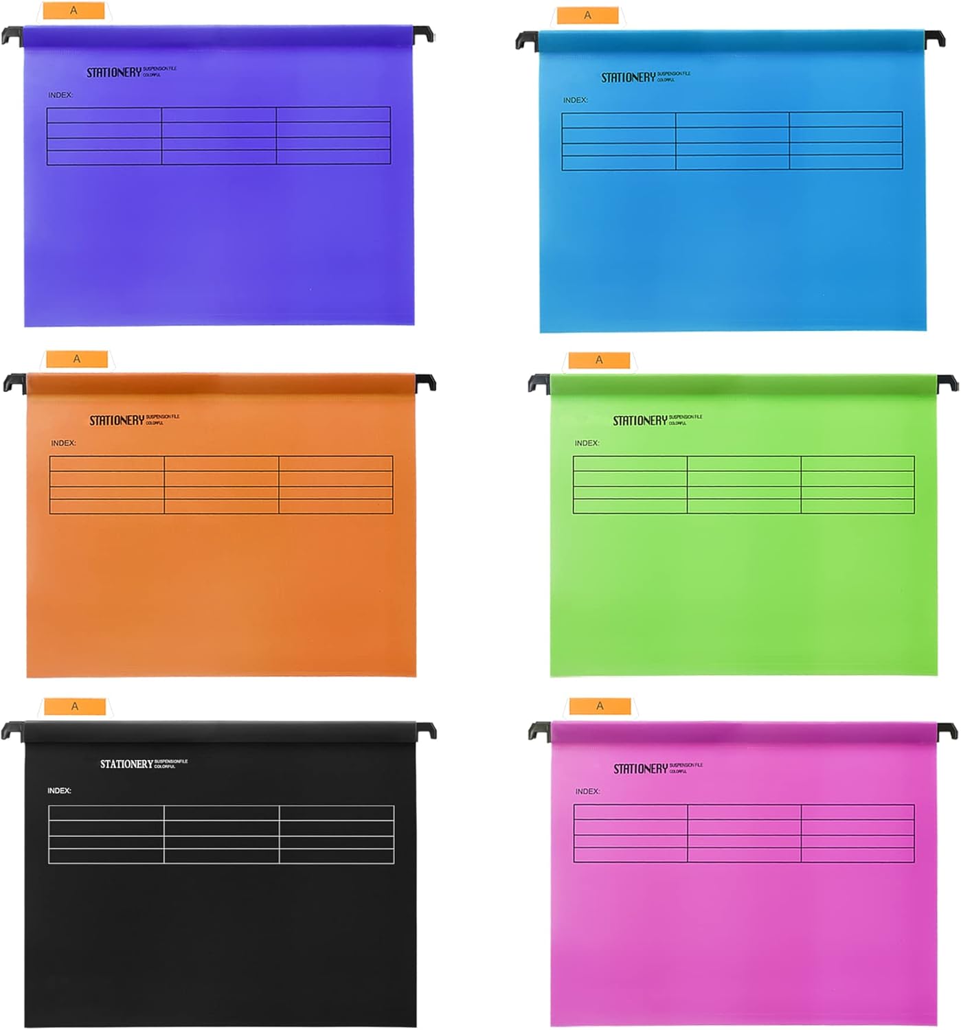 Toowood 24PCS A4 Suspension Files, PP Material Hanging Clip Fast Labor ...