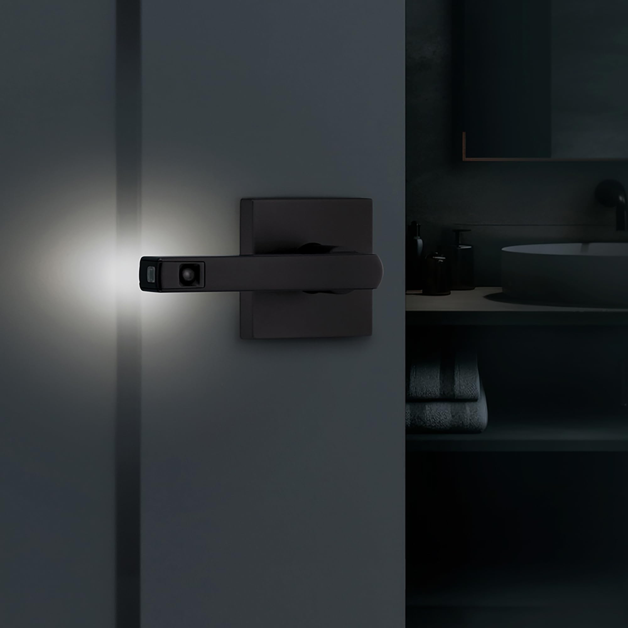 Kwikset Halifax LED Motion Activated Light Up Passage Door Lever