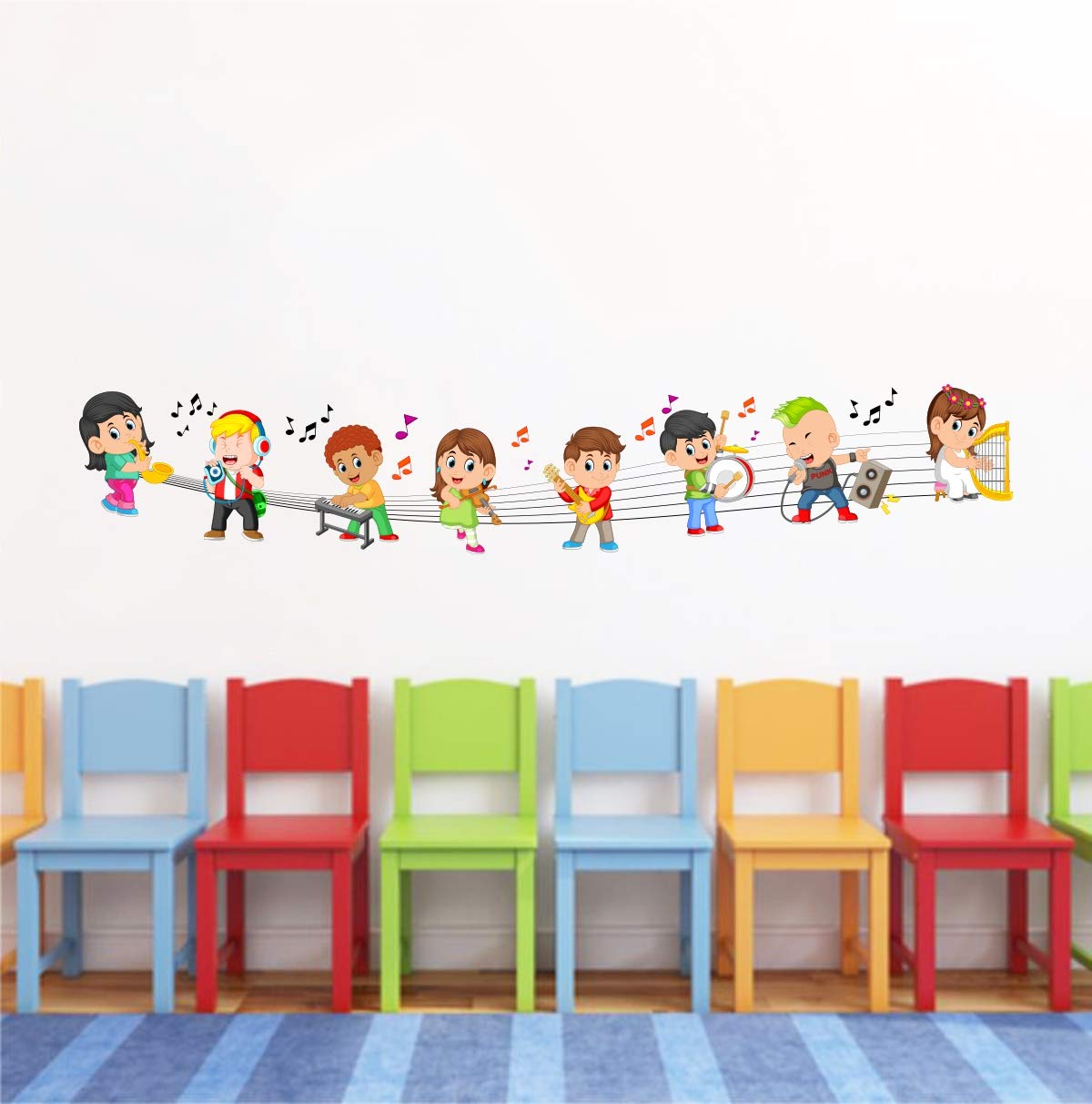 Decal O Decal Kids Playing Musical Instruments Wall Stickers (B0823R464Z) Amazon Price History, Amazon Price Tracker