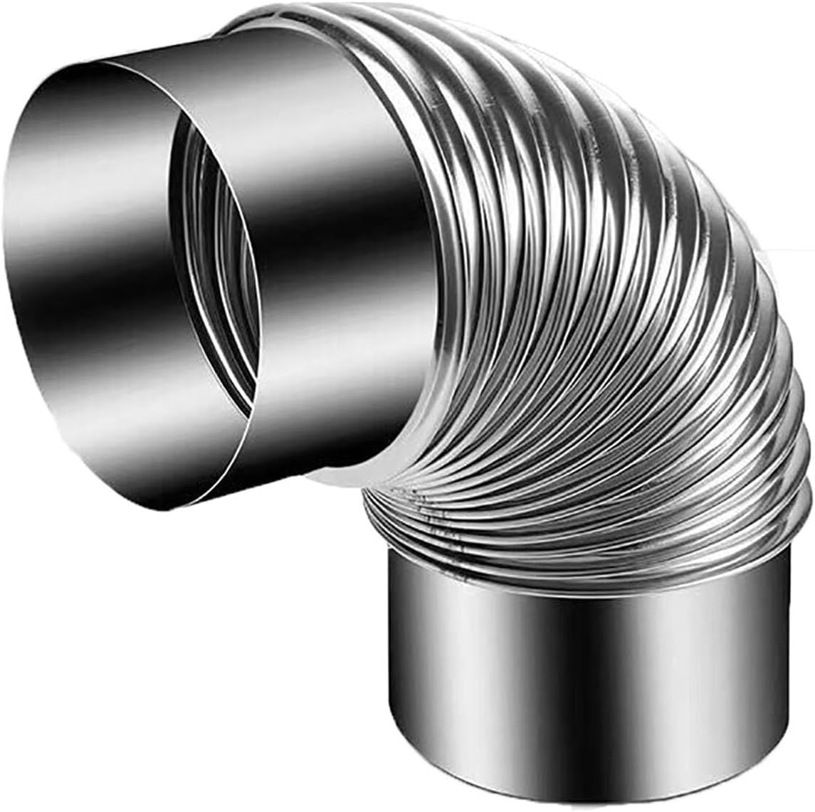 Coude de cheminée inox 90° de 12 à 16 cm - Rallonge de conduit en acier durable