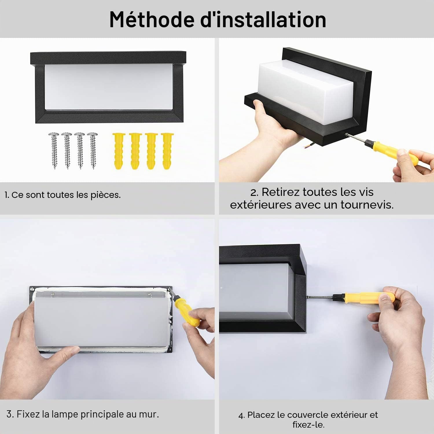 LEDMO 18W Applique Murale extérieure LED avec détecteur de Mouvement Moderne Étanche Applique extérieure 3000K Blanc Chaud LED Lampe Applique IP65 étanche 1260lm