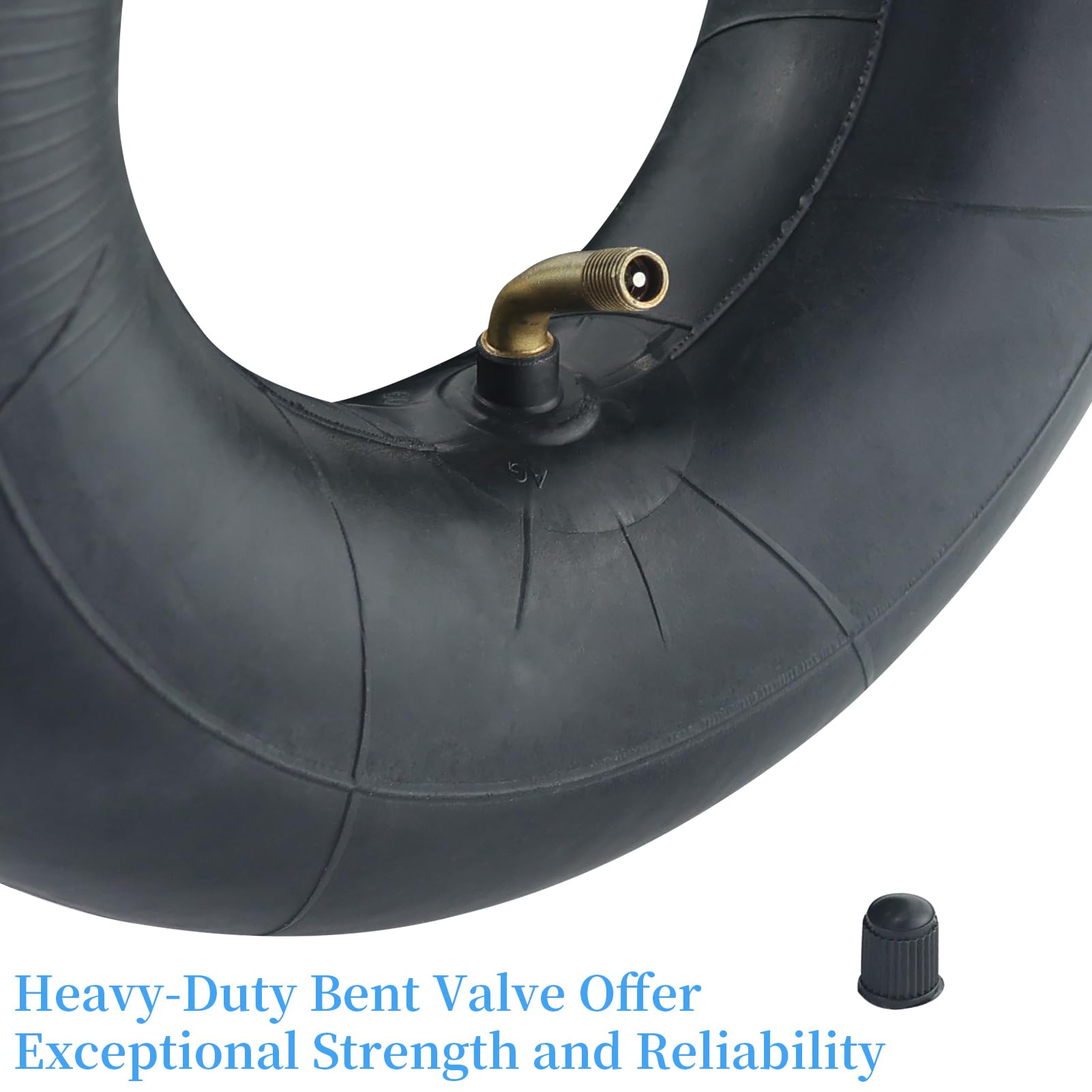 2 Camere D'Aria 4.10/3.50-4 Per Carriole E Carrelli - Valvola Angolata TR-87, Max 30 PSI, Gomma Resistente - Foto 10