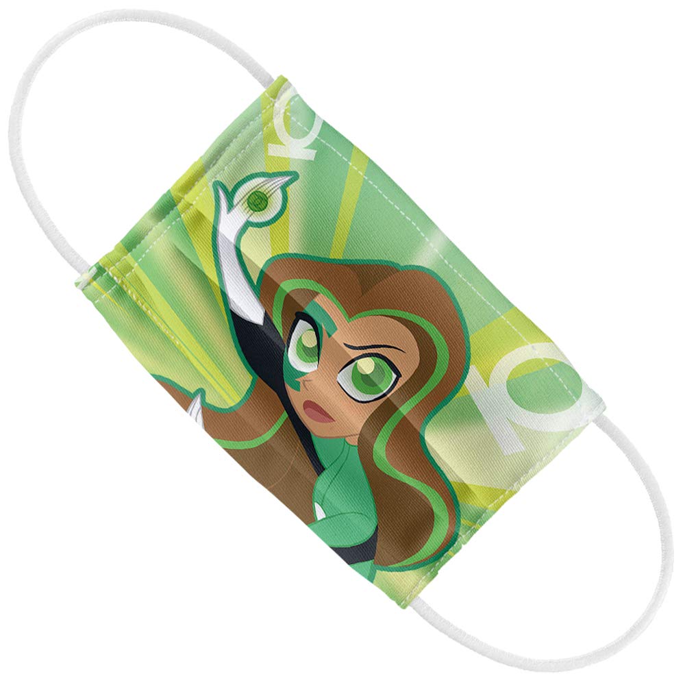 Popfunk DC Super Hero Girls Kids Green Lantern Pattern 1-Ply Reusable Face Mask Covering