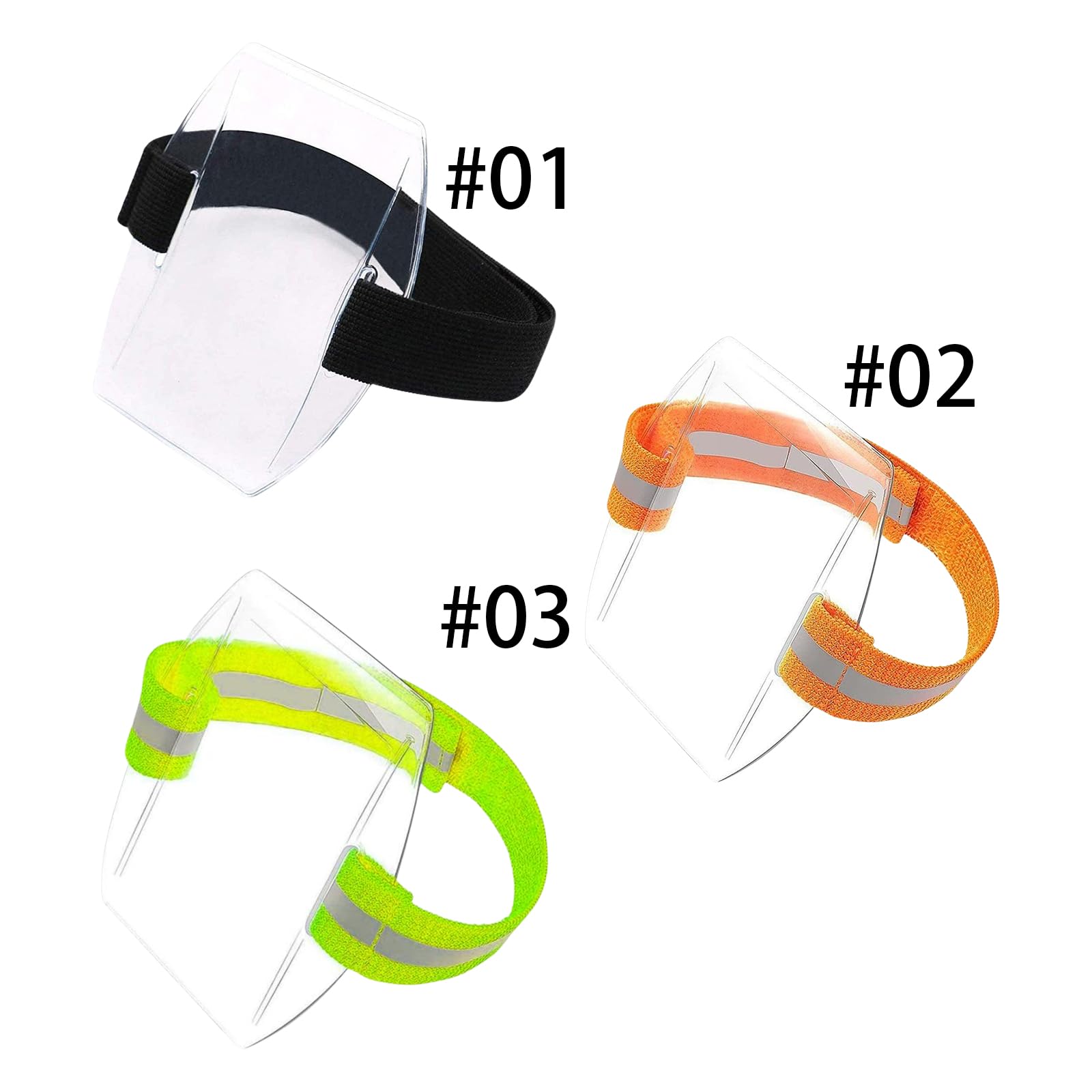 6 Stück transparente Arm-Armbänder, Ausweishalter, Kartenhülle