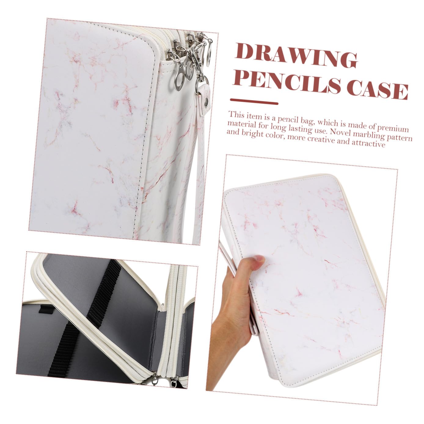 DOITOOL Astuccio per Multi PU con Zip Capacità e Design Elegante per Organizzazione Cancelleria per Scuola e Ufficio Colore con