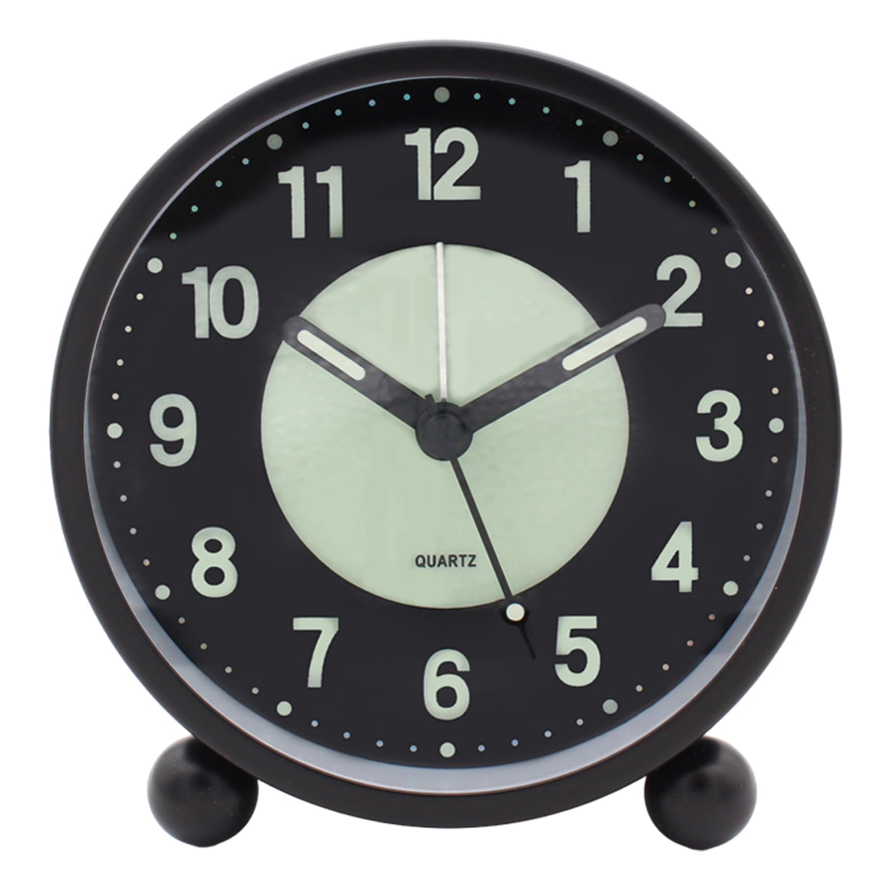 Uanqfegy Silent Alarm Clock - Non Ticking Glow in the Dark Bedside Clock, Luminous Multi-functional