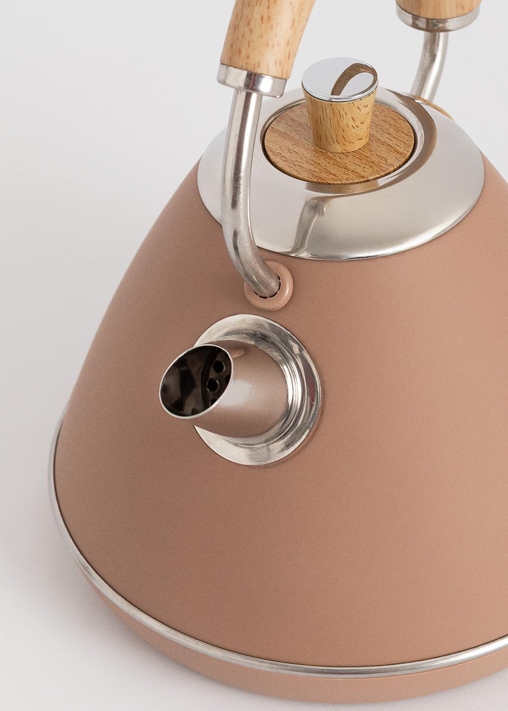 CREATE/KETTLE RETRO PRO/Bouilloire électrique 1 L avec contrôle de température moka/Système d’arrêt automatique, ébullition rapide, base antidérapante, panneau transparent, 1200W