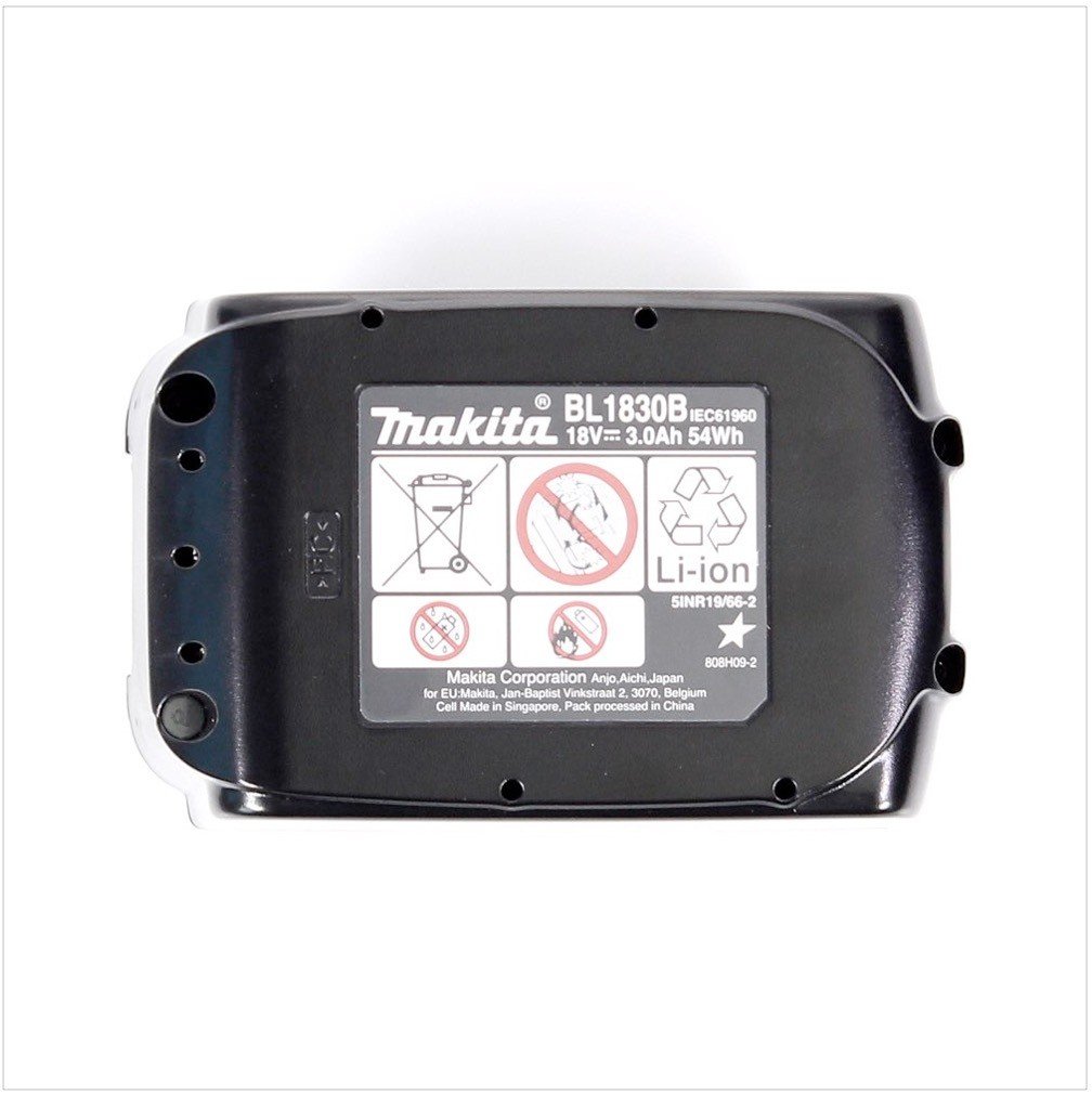 Batteria Makita BL1830B Li-Ion 18V 3.0Ah - Con Indicatore Di Carica, Per Utensili Makita, Nero - Foto 14