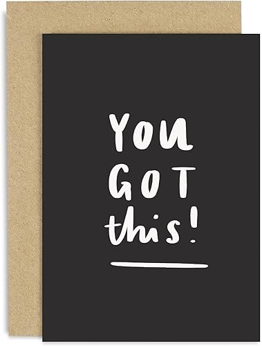 Old English Co. You Got This - Tarjeta de aliento para él o ella, tarjeta de buena suerte para inicio de la universidad, nuevo trabajo o escuela,