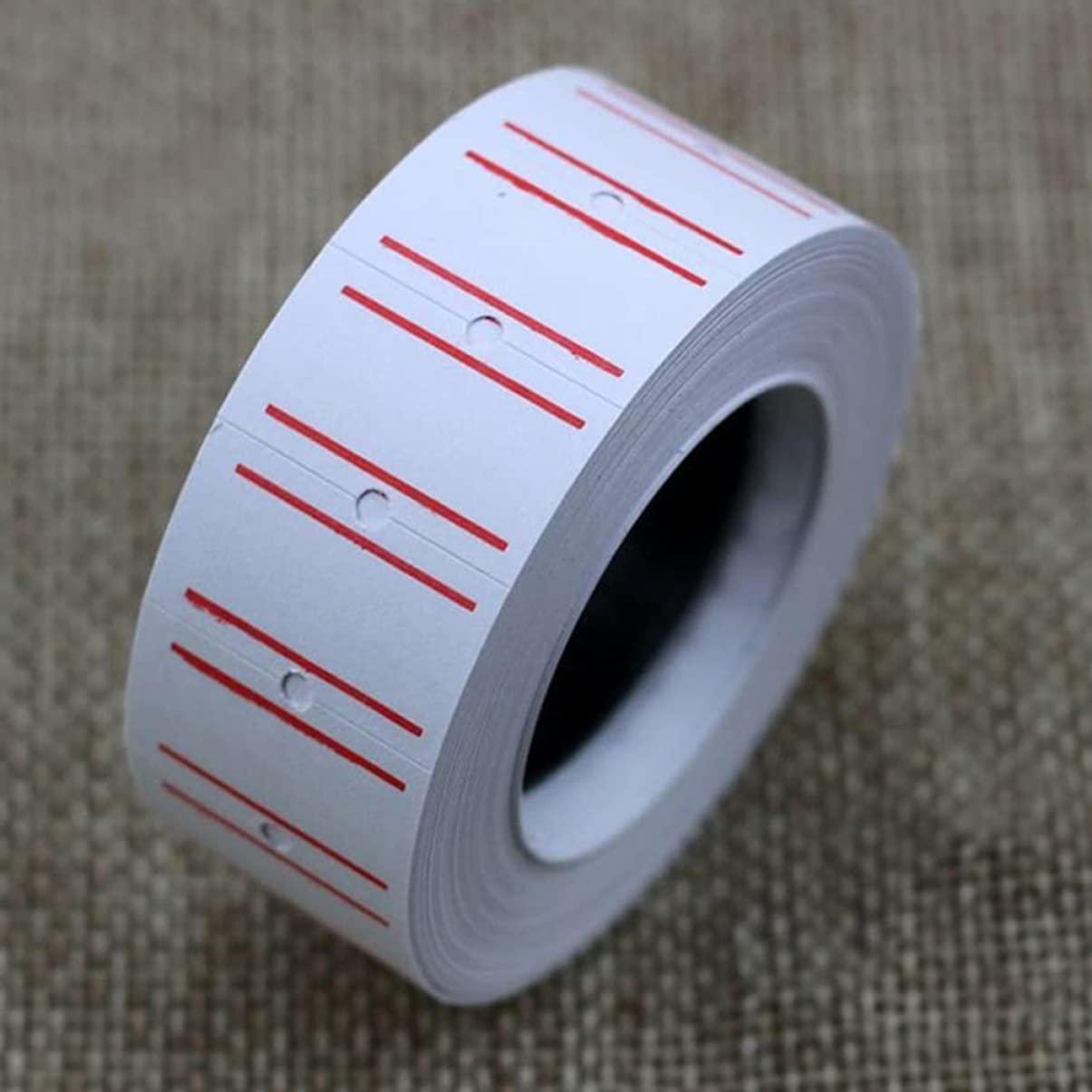 SOLUSTRE Étiquettes de Prix Autocollantes pour Marquage des Produits en Magasin Rouleaux de 40 en Papier Blanc pour Supermarché