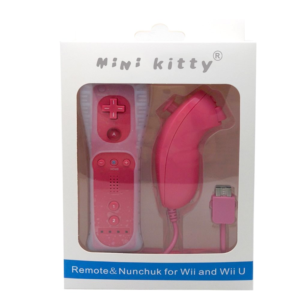 2 en 1 Manette Plus Et Nunchunk pour Nintendo wii- Rose