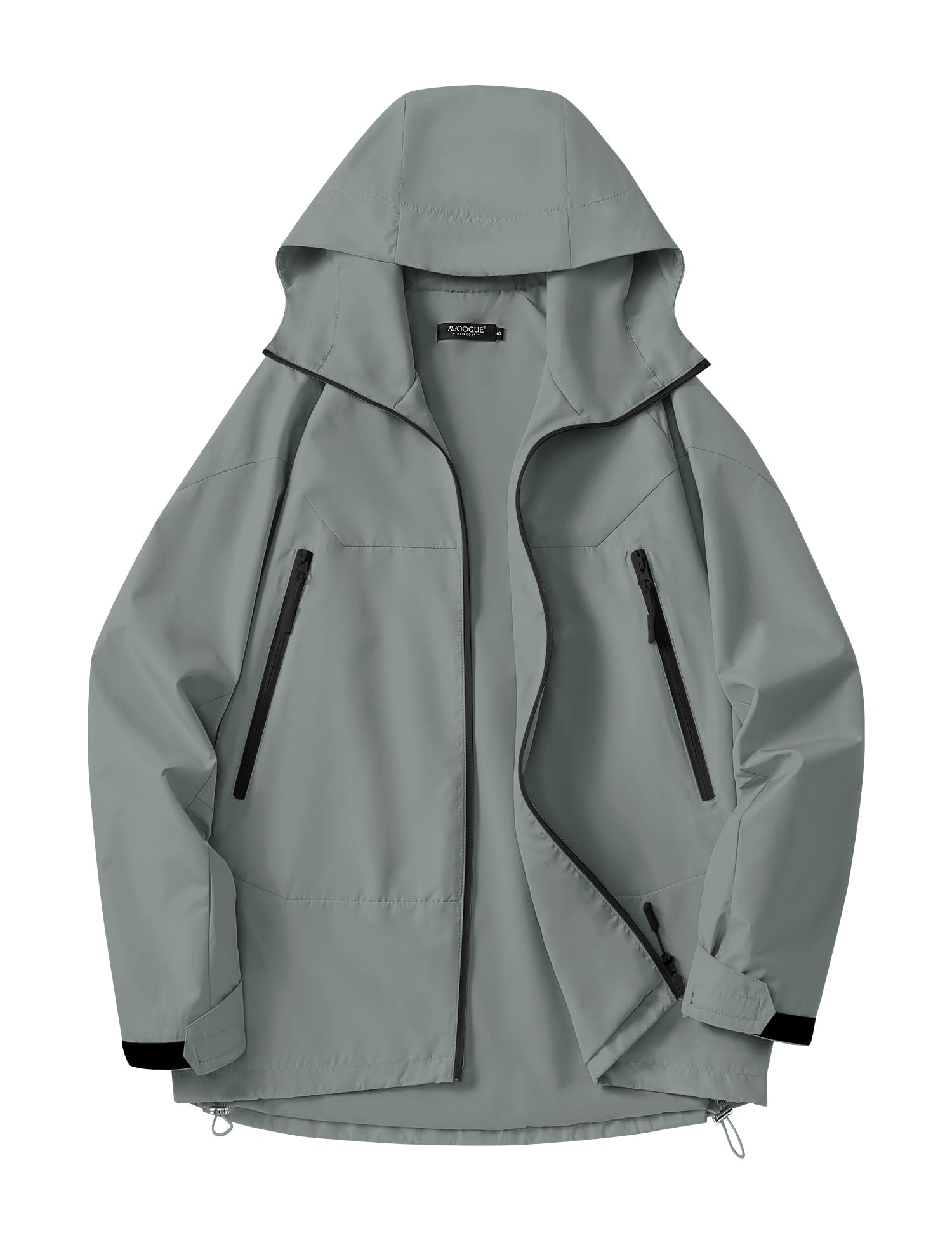 Avoogue Rain Jacket for Women Waterproof Lightweight Rain Coat Hiking Windbreaker Jacket with Hood