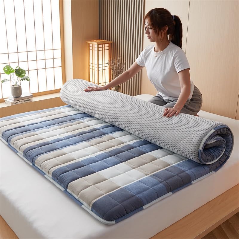 Matelas futon Queen Size pliable pour dortoir et camping