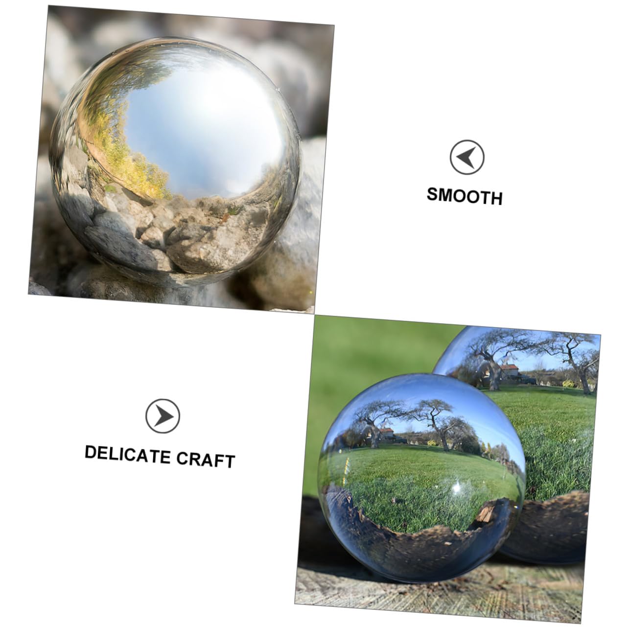Artibetter Edelstahl Gartendeko Kugel Polierte Spiegelkugel Reflektierende Outdoor Gazing Ball für Garten Dekoration Robuste Leichte Dekokugel für Blumenteiche und Außenbereich