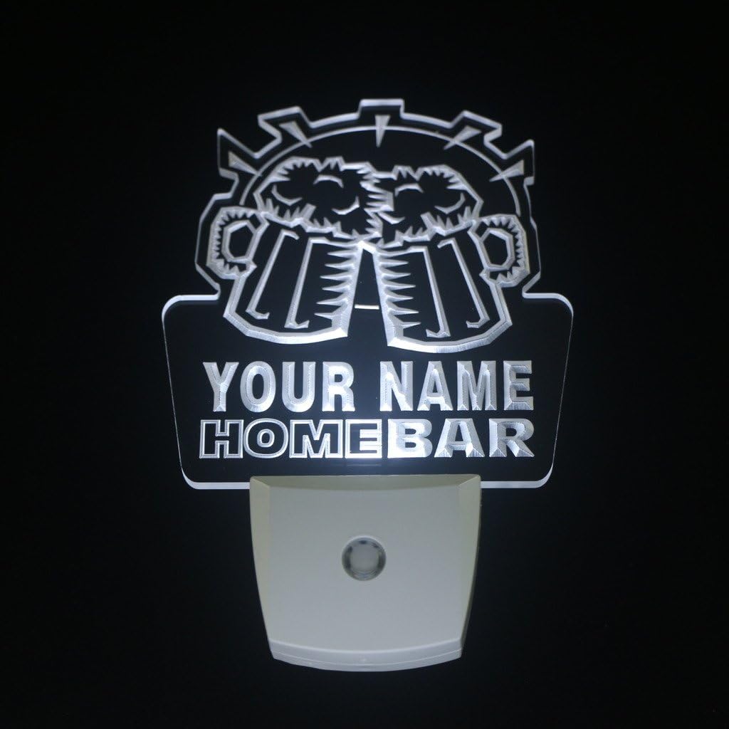 ADVPRO wsq-tm Name Personalized Custom Family Home Brew Mug Cheers Bar Beer Day/Night Sensor LED Sign