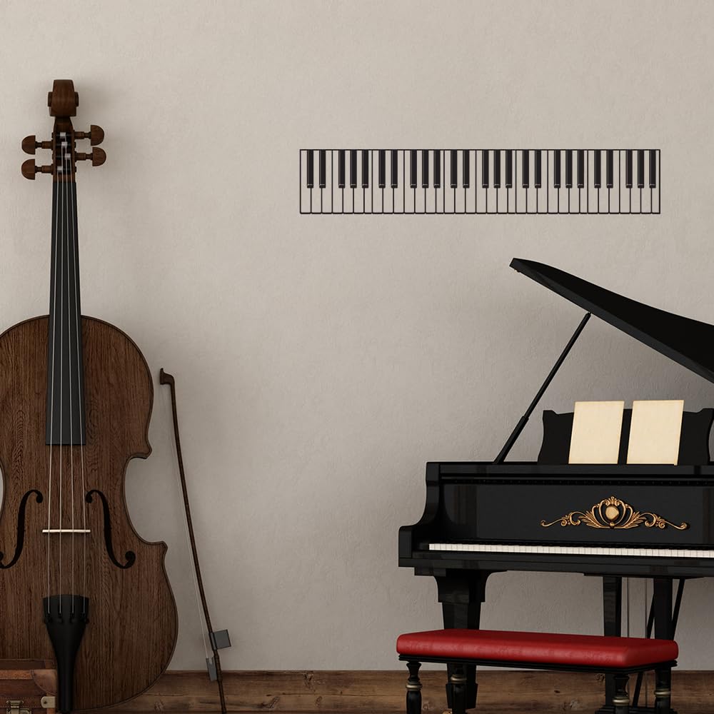 Amazon.com: Vinyl Wall Art Decal - Piano Keys Design - 44