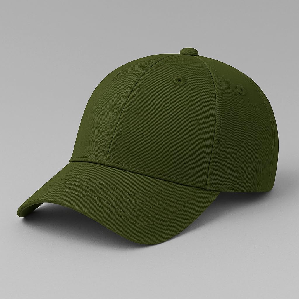 Amazon Brand - Anarva Unisex Cotton Baseball Cap Combo Pack of 2 - Olive, Black Color - Image 2 thumbnail