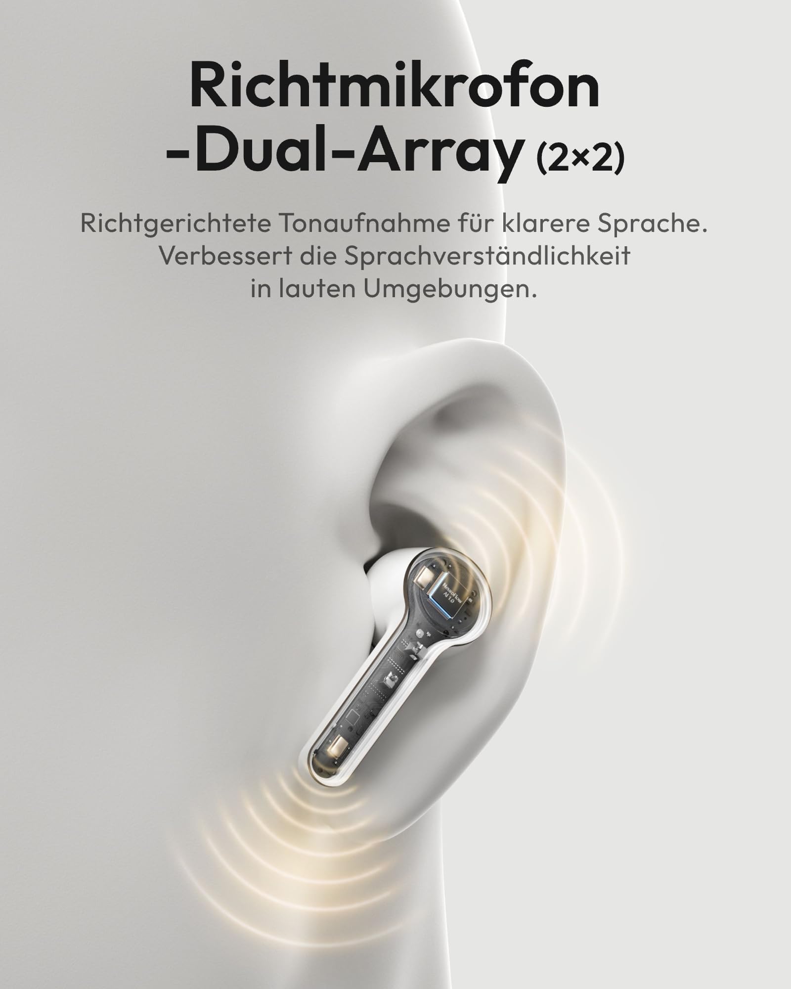 Diamond X1 Sound-Verstärker mit Bluetooth 5.3 – 16-Kanal KI-Geräuschreduzierung, App-Anpassung, 36h Akkulaufzeit, IPX5 Wasserdicht, In-Ear Kopfhörer für klare Gespräche & Musik (Schwarz)