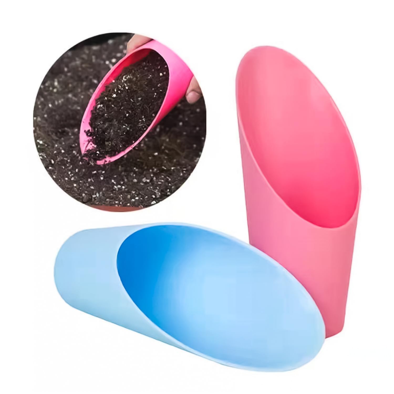 Lezevn 4Pcs Fleshy Plant Soil Shovel Plastic Spade Bucket Scoop Soil Planting Potting Cup Home Gardening Supplies for Plant - Image 3
