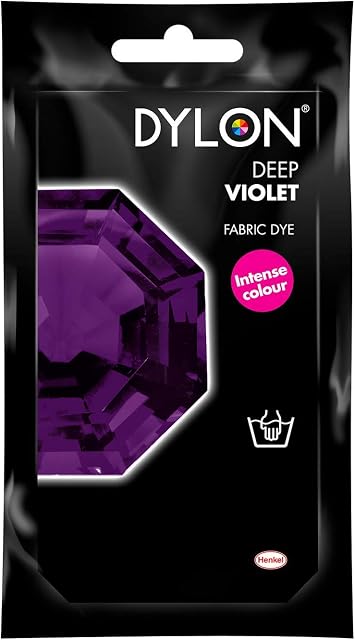 DYLON Hand Dye, Fabric Dye Sachet for Clothes, Soft Furnishings and Projects, 50 g - Deep Violet