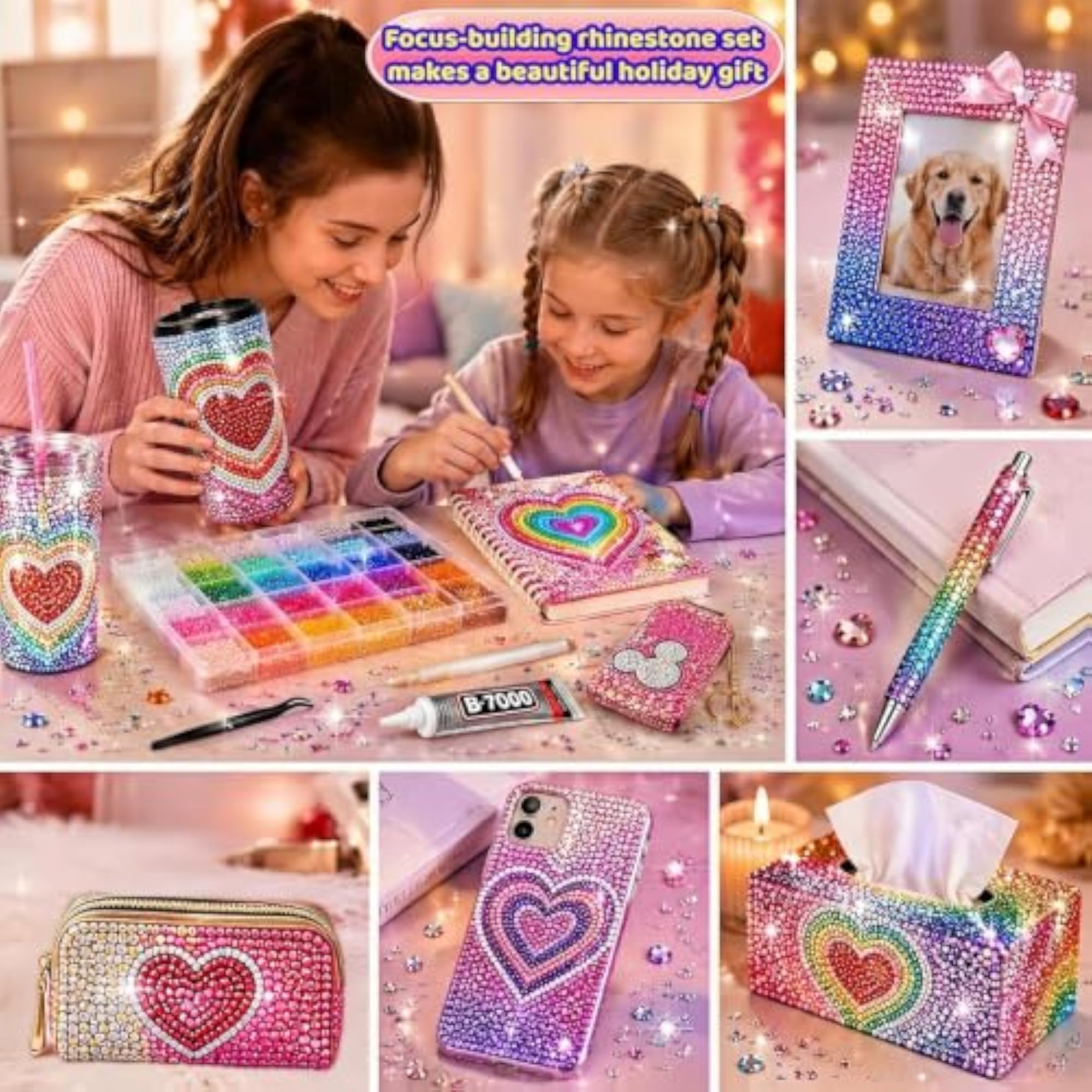 24000Pcs Resin Jelly Rhinestones Bedazzling Kit