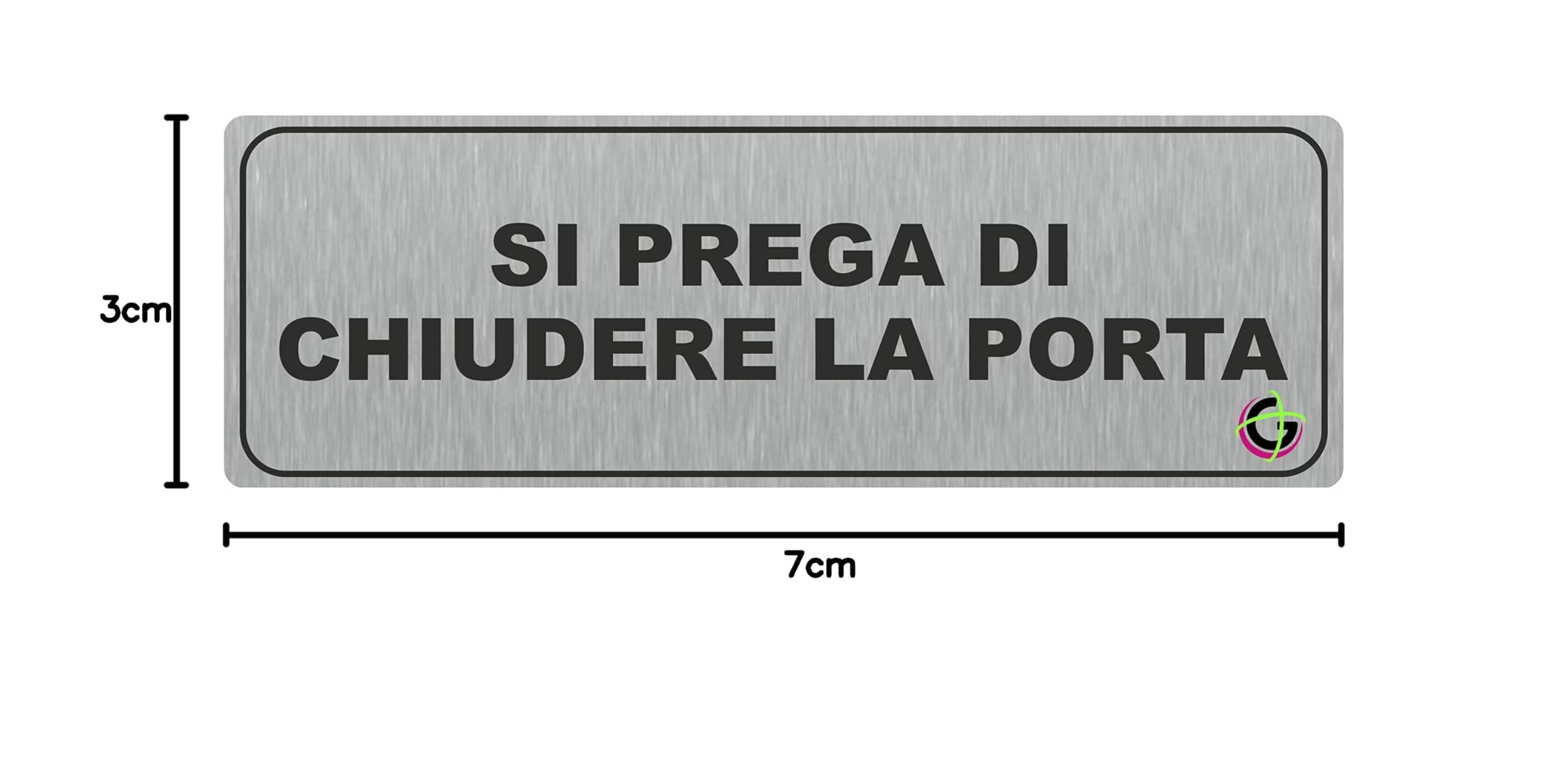 Targhe Adesive In Alluminio Satinato - Scritte 'Spingere', 15x5cm, Impermeabili Per Uffici E Locali - Foto 7