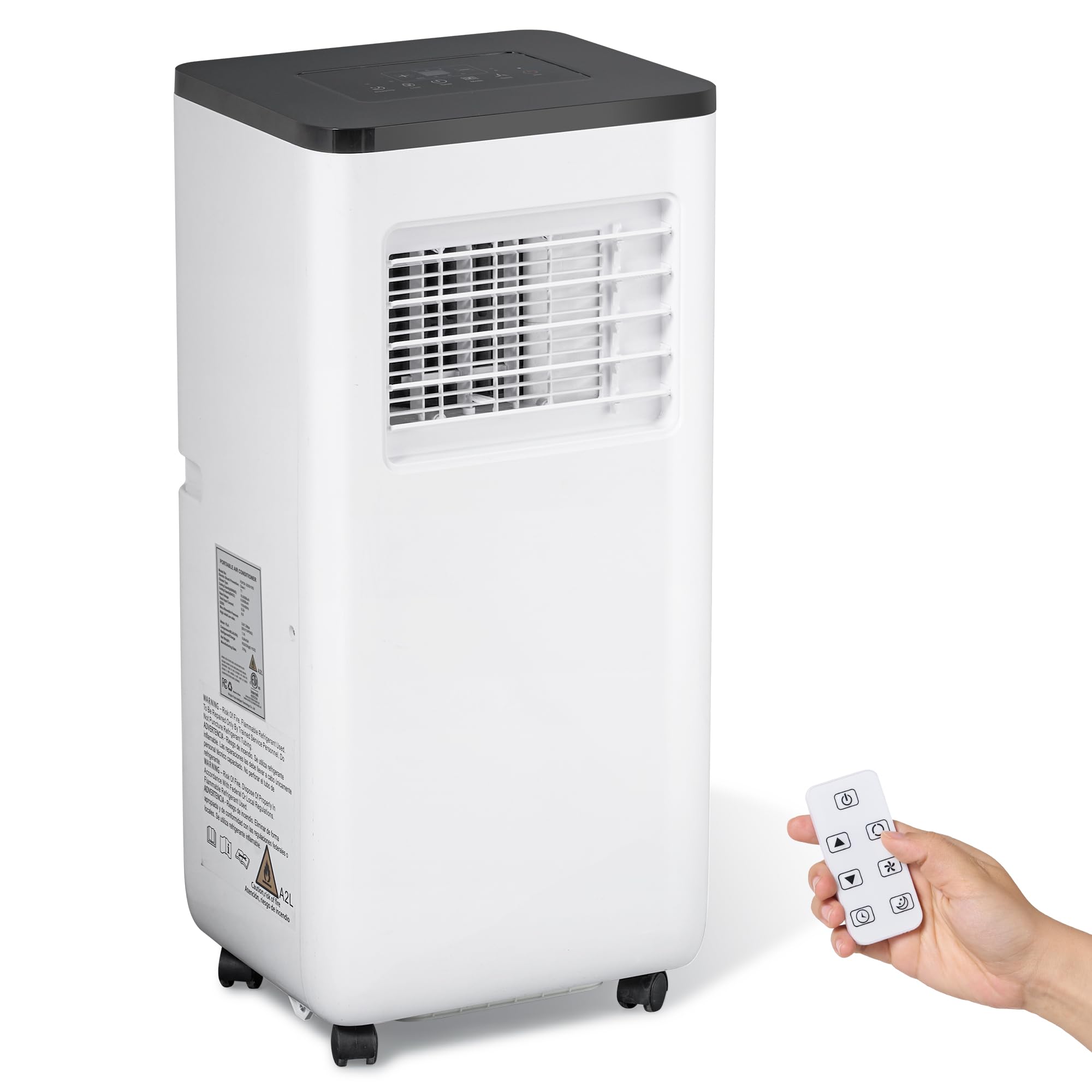 Portable Air Conditioner, 10000 BTU 3-in-1 Cooling, Dehumidifier, Fan with Remote Control, 24H Timer, LED Display, Sleep Function for Home, Office, Bedroom, Small Room (Window Kit  image 3