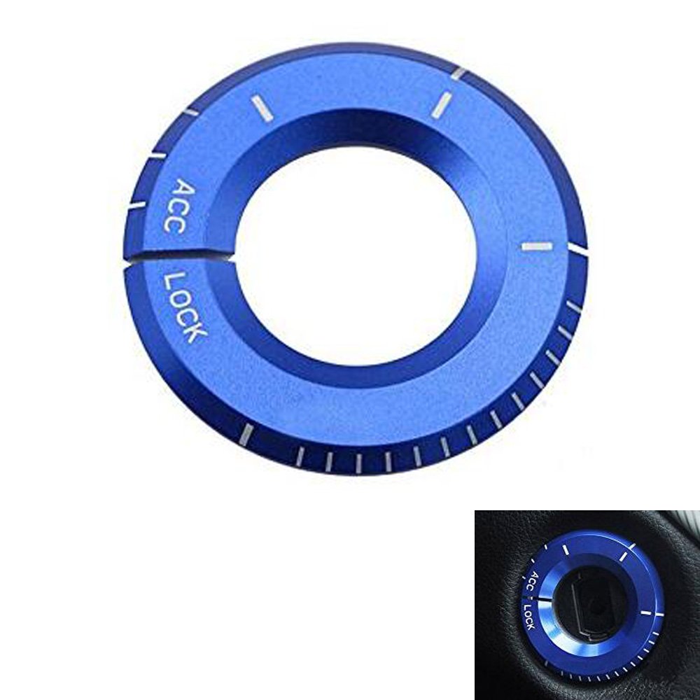 VIGORWORKCar Switch Ignition Key Ring Protector Decoration Sticker for Benz a class C GLA C260L Blue