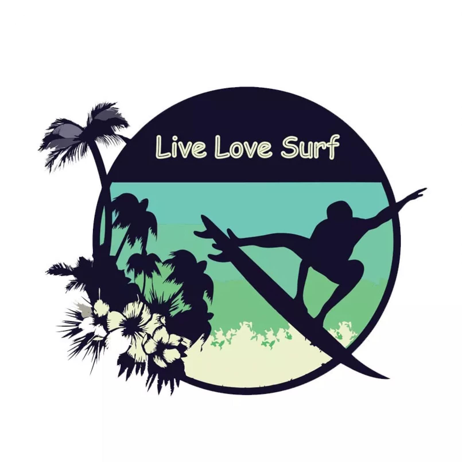 Adesivo Per Auto 13.9Cm * 11Cm Personalità Live Love Surf Sticker Sport Accessori Decalcomanie Divertenti