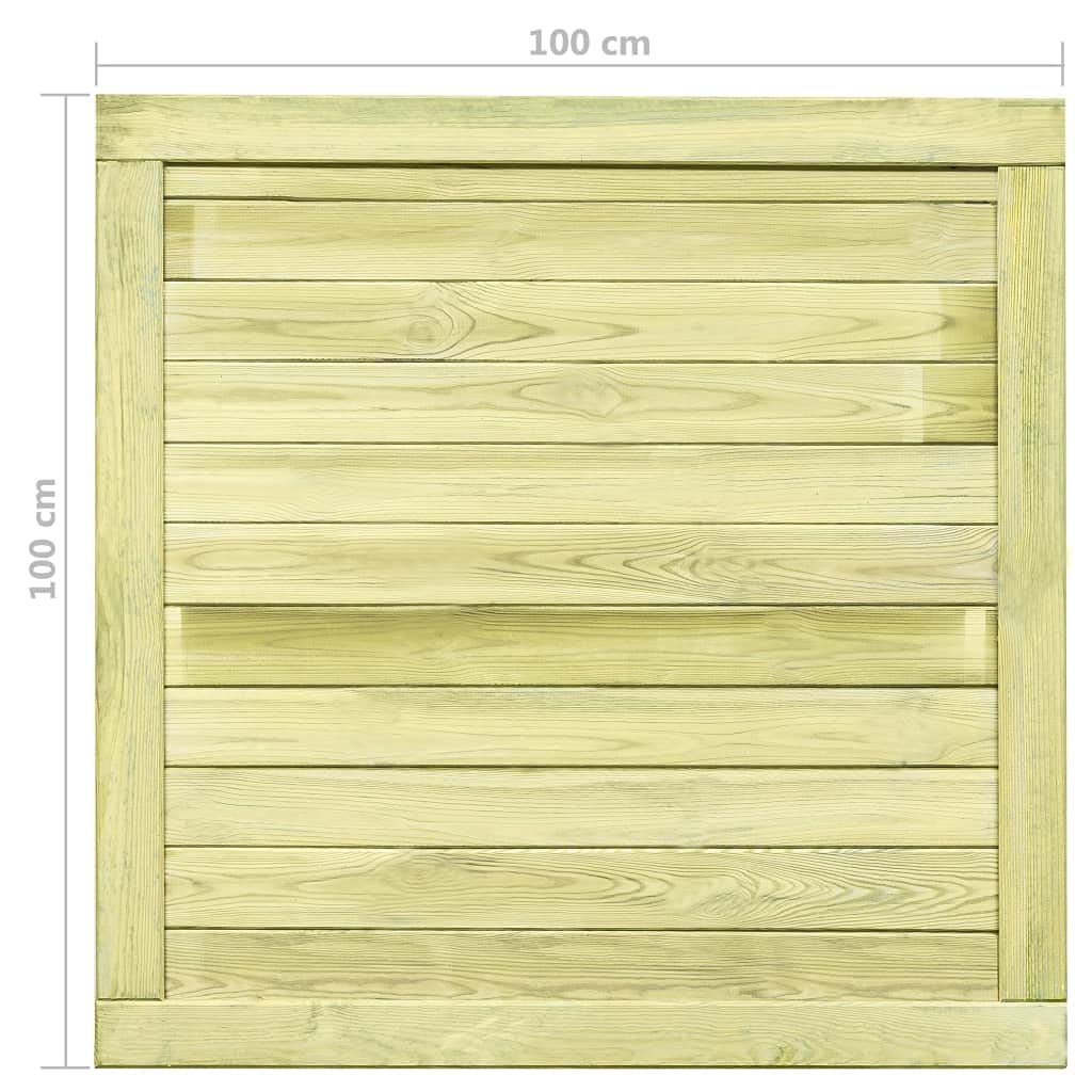 vidaXL Furtka ogrodowa, impregnowane drewno sosnowe, 100 x 100 cm